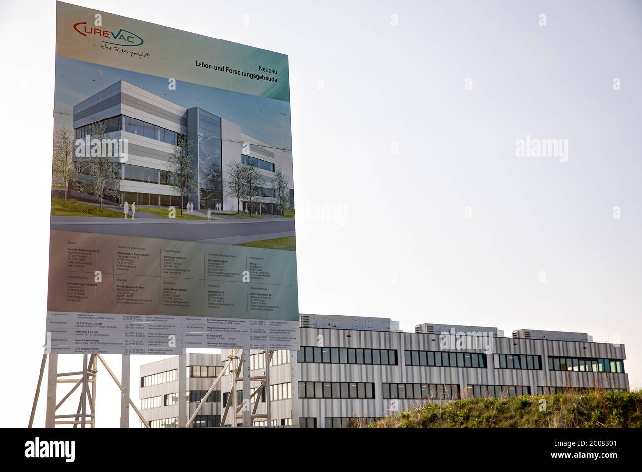 Neubau des Tübinger Pharmaunternehmen CureVac AG. Tübingen, 19.04.2020 Stockfoto