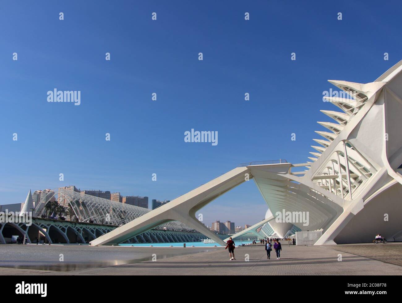 MUSEO DE LAS CIENCIAS PRÍNCIPE FELIPE in der Stadt der Künste und Wissenschaften an einem sonnigen Tag moderne Architektur Stockfoto MUSEO DE LAS CIENCIAS PRÍNCIPE FELIPE in der Stadt der Künste und Wissenschaften an einem sonnigen Tag moderne Architektur Stockfoto