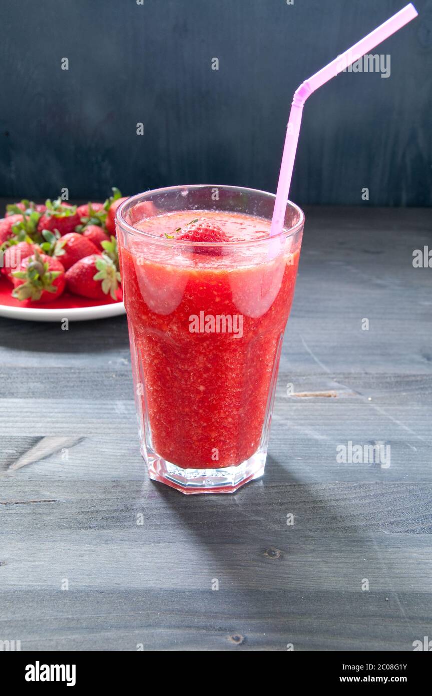 Erdbeer Smoothie Stockfoto