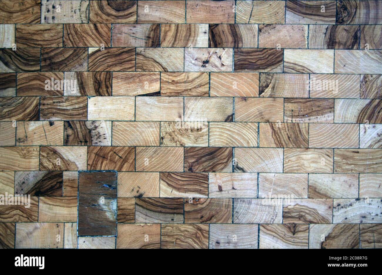 Holzgeflieste Bodenstruktur (alter und Vintage-Stil Boden) Stockfoto