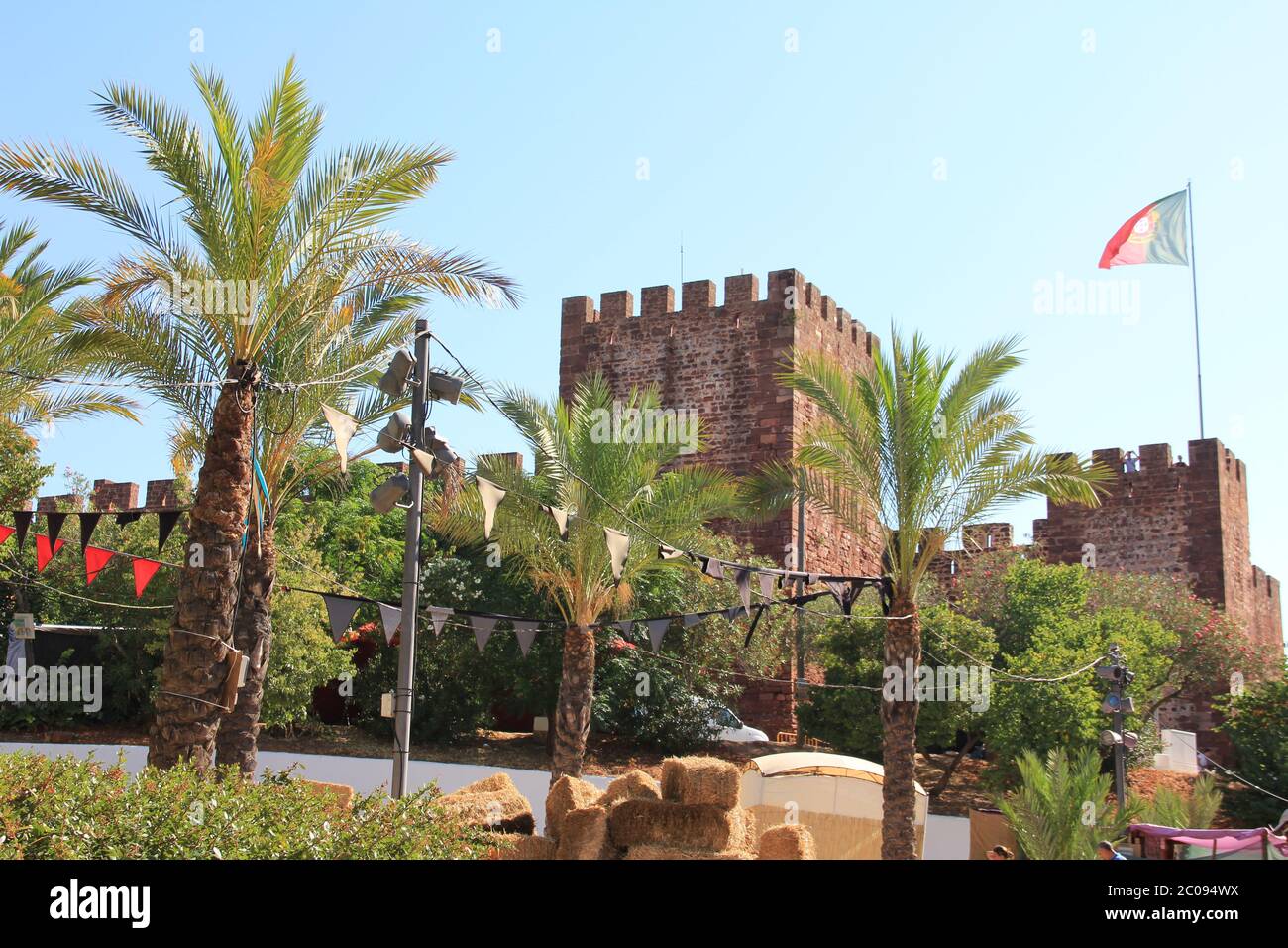 Das Schloss von Silves an der Algarve, Portugal Stockfoto