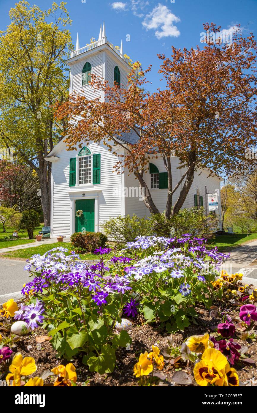 St. John's Episcopal Church in Ashfield, Massachusetts Stockfoto