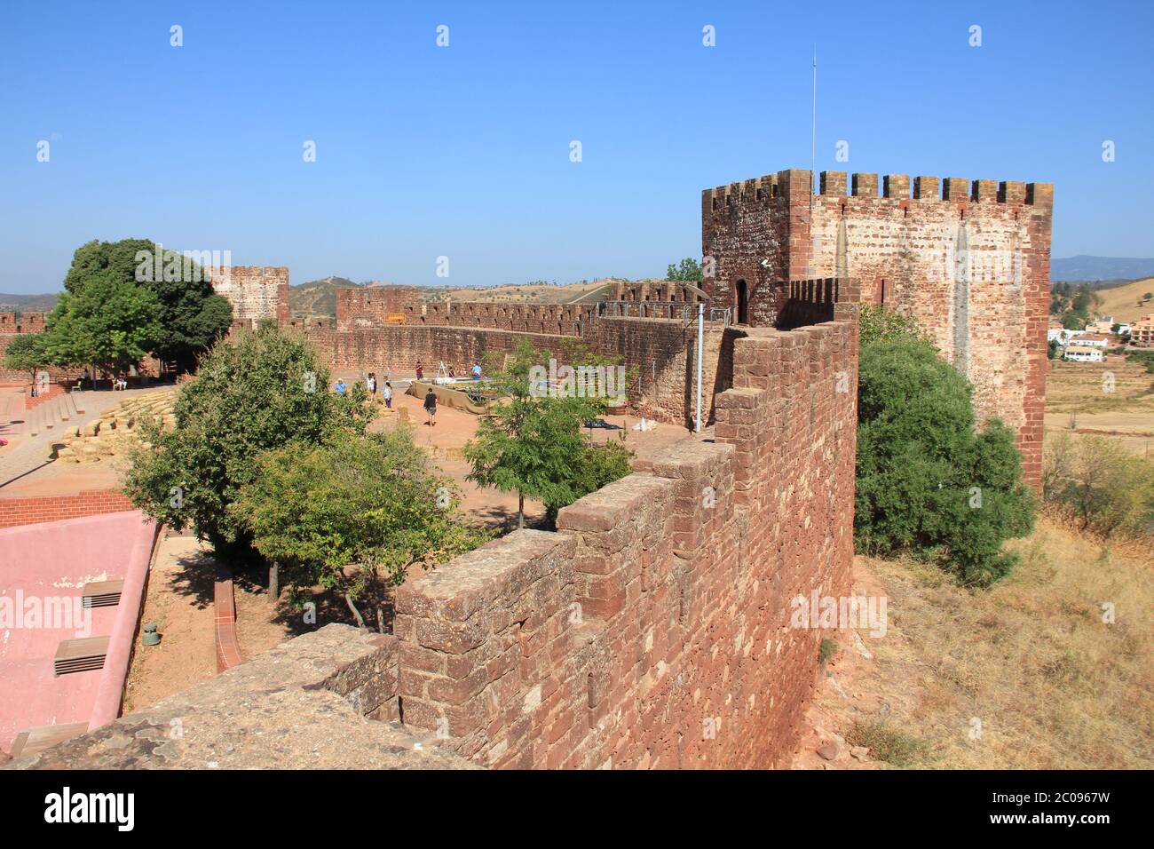 Das Schloss von Silves an der Algarve, Portugal Stockfoto