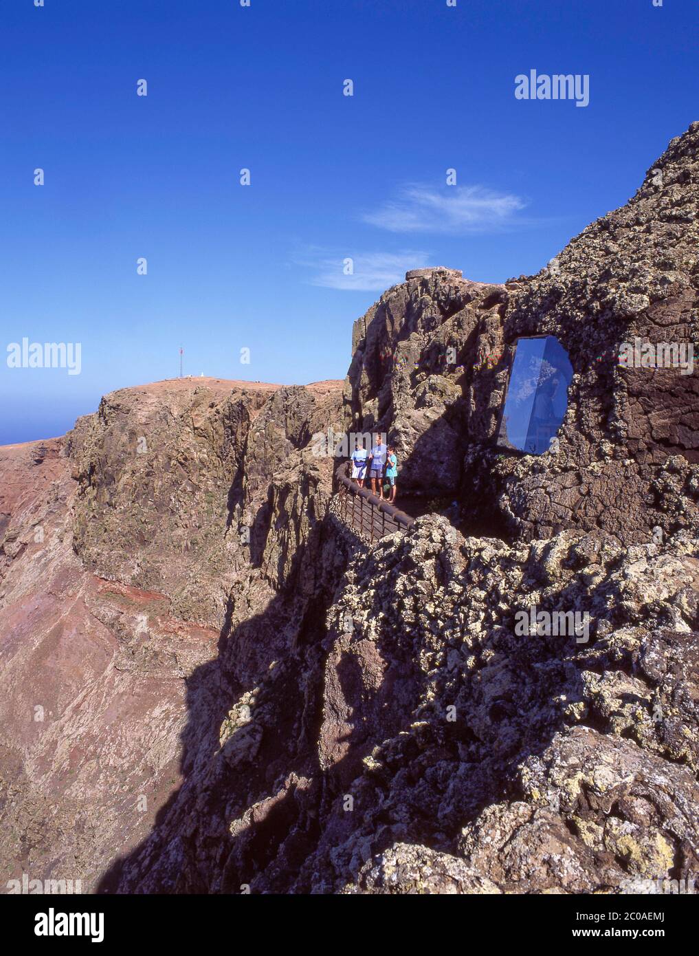 Aussichtspunkt Mirador del Río, Risco de Famara, Lanzarote, Kanarische Inseln, Königreich Spanien Stockfoto