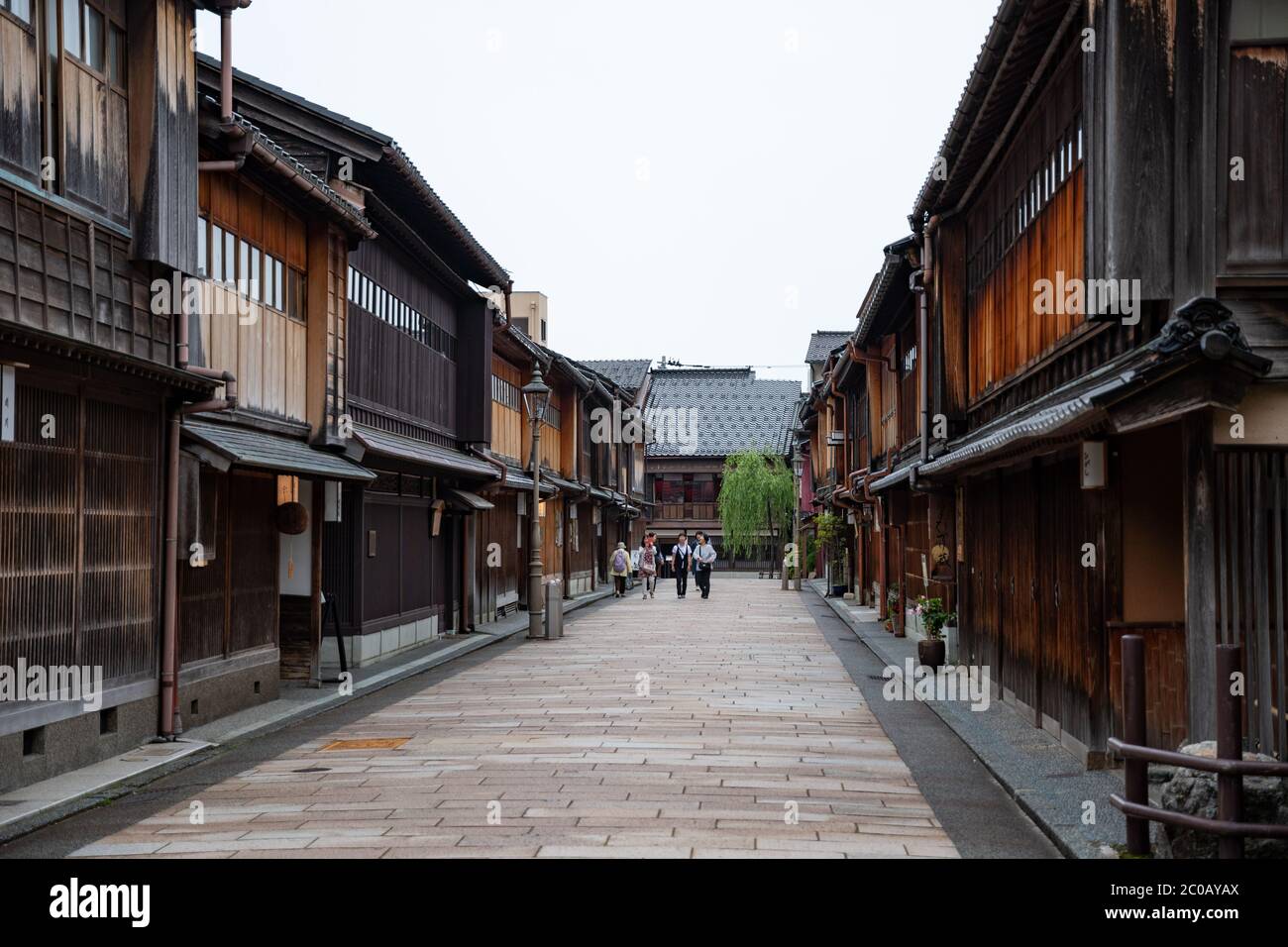 Higashi Chaya Tea Distrct, eine schöne Gegend mit schönen Geisha erhaltenen Häusern. Stockfoto
