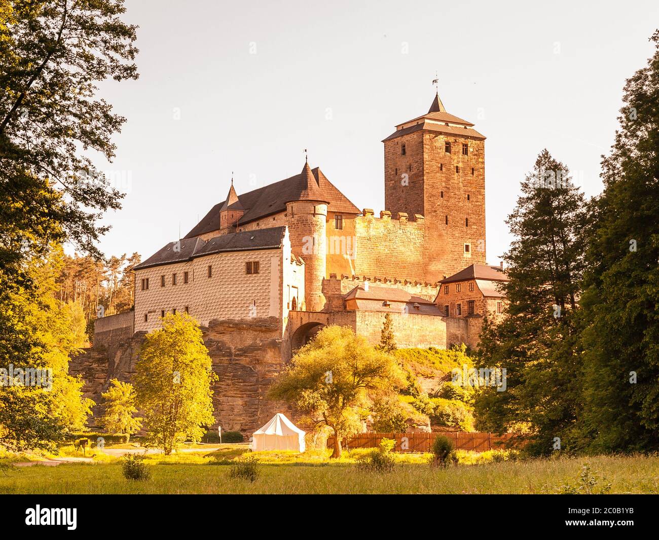 Kost - mittelalterliche Burg in Böhmisches Paradies, Tschechische Republik, Europa. Stockfoto