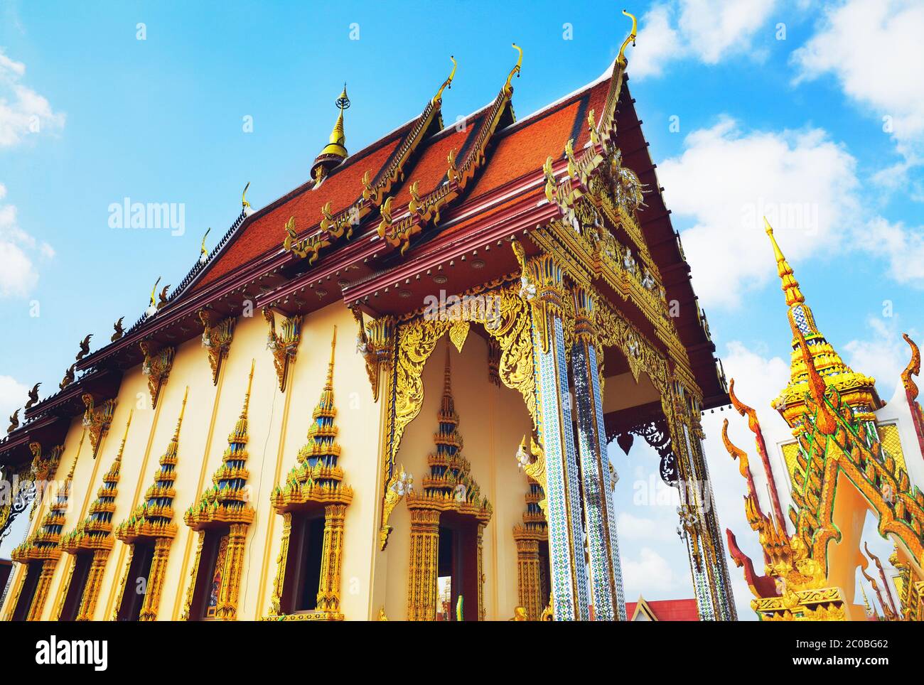 Wat Plai Laem Stockfoto