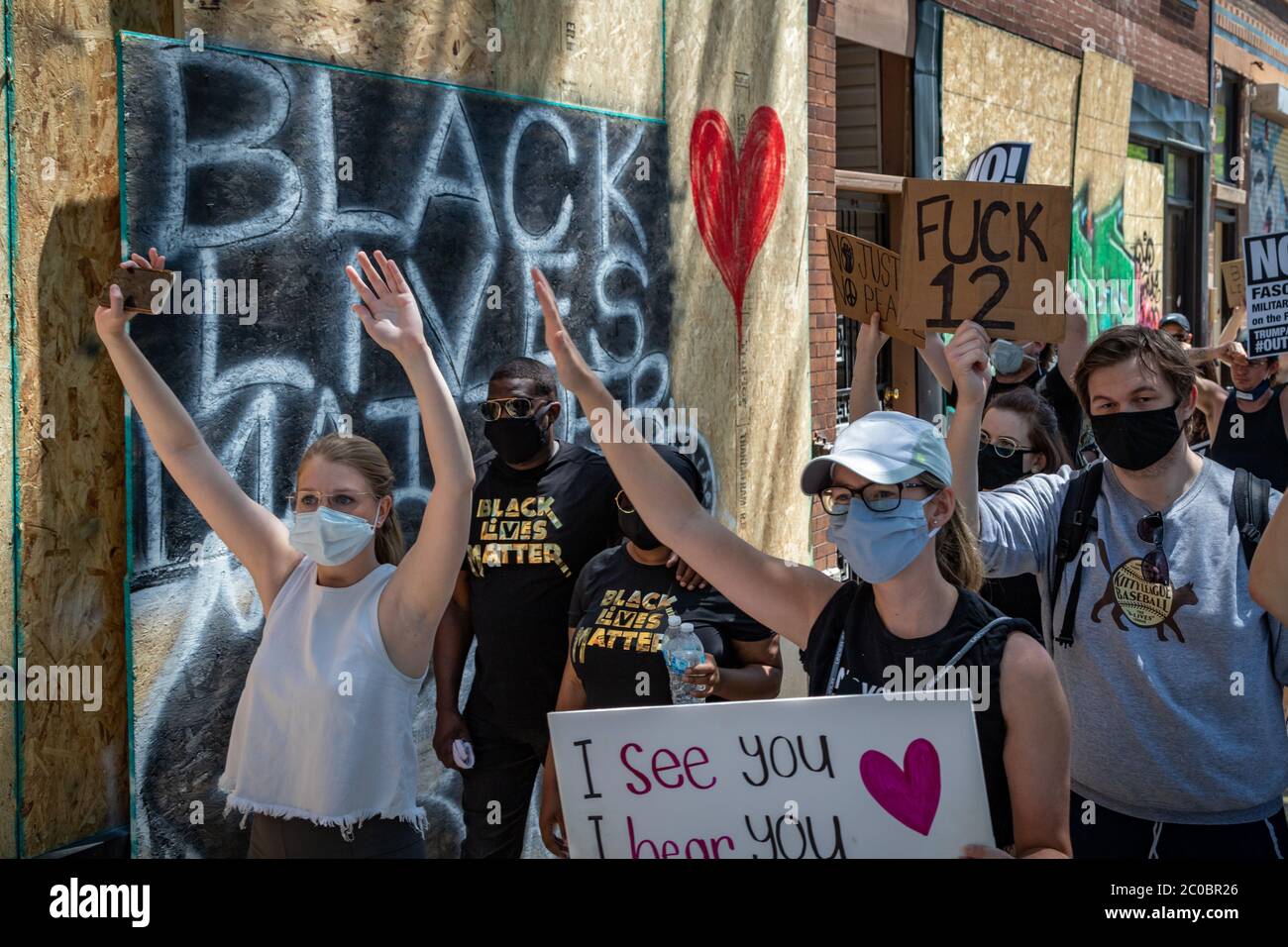 Die Marschierenden F r Black Lives Matter In Chicago Begannen Mit 