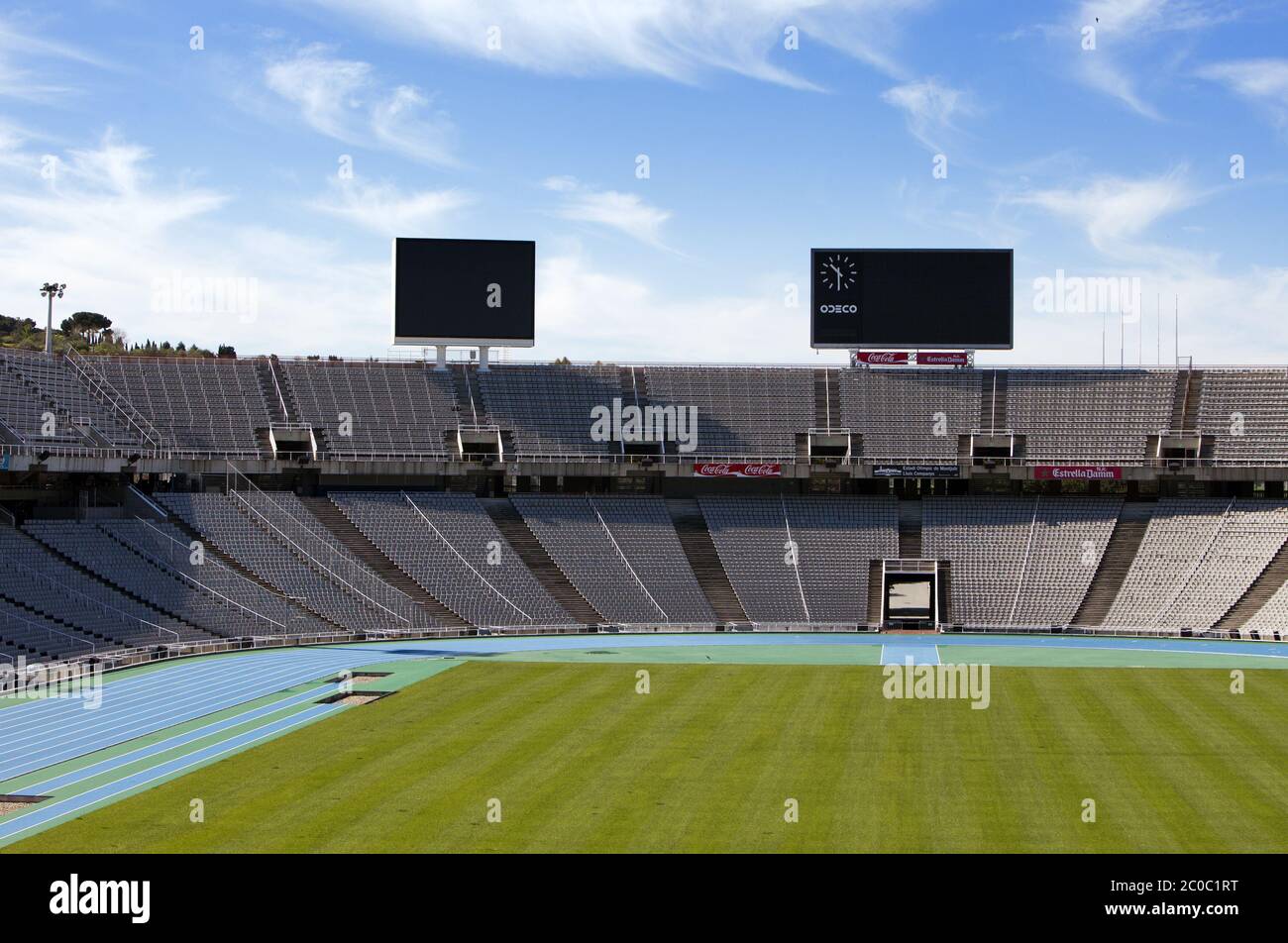 Barcelona Olympiastadion am 10. Mai 2010 in Barce Stockfoto