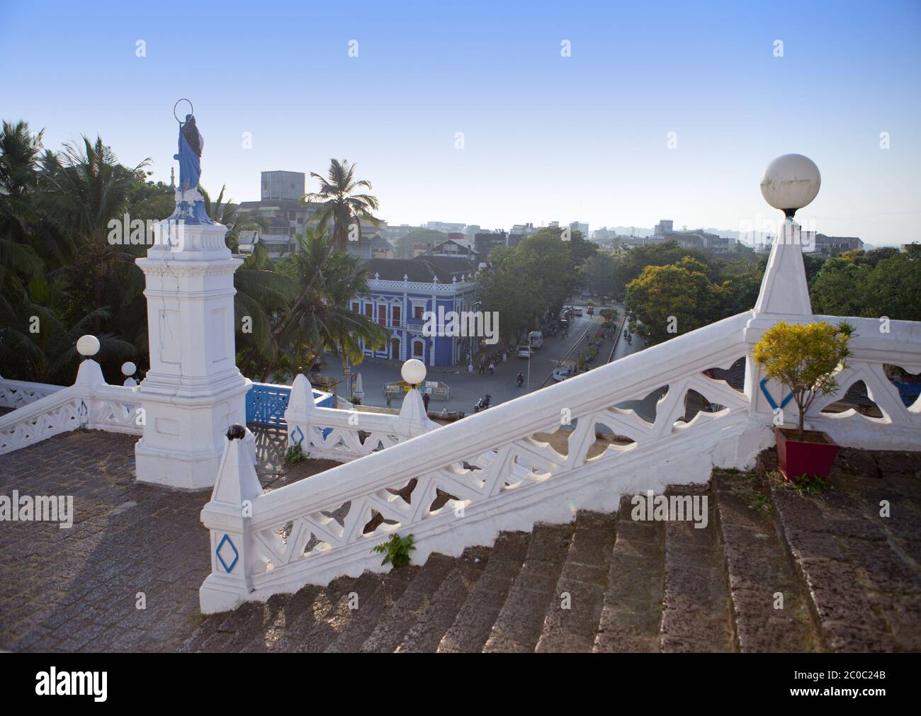 Indien. Goa. Kleine katholische Kirche Stockfoto