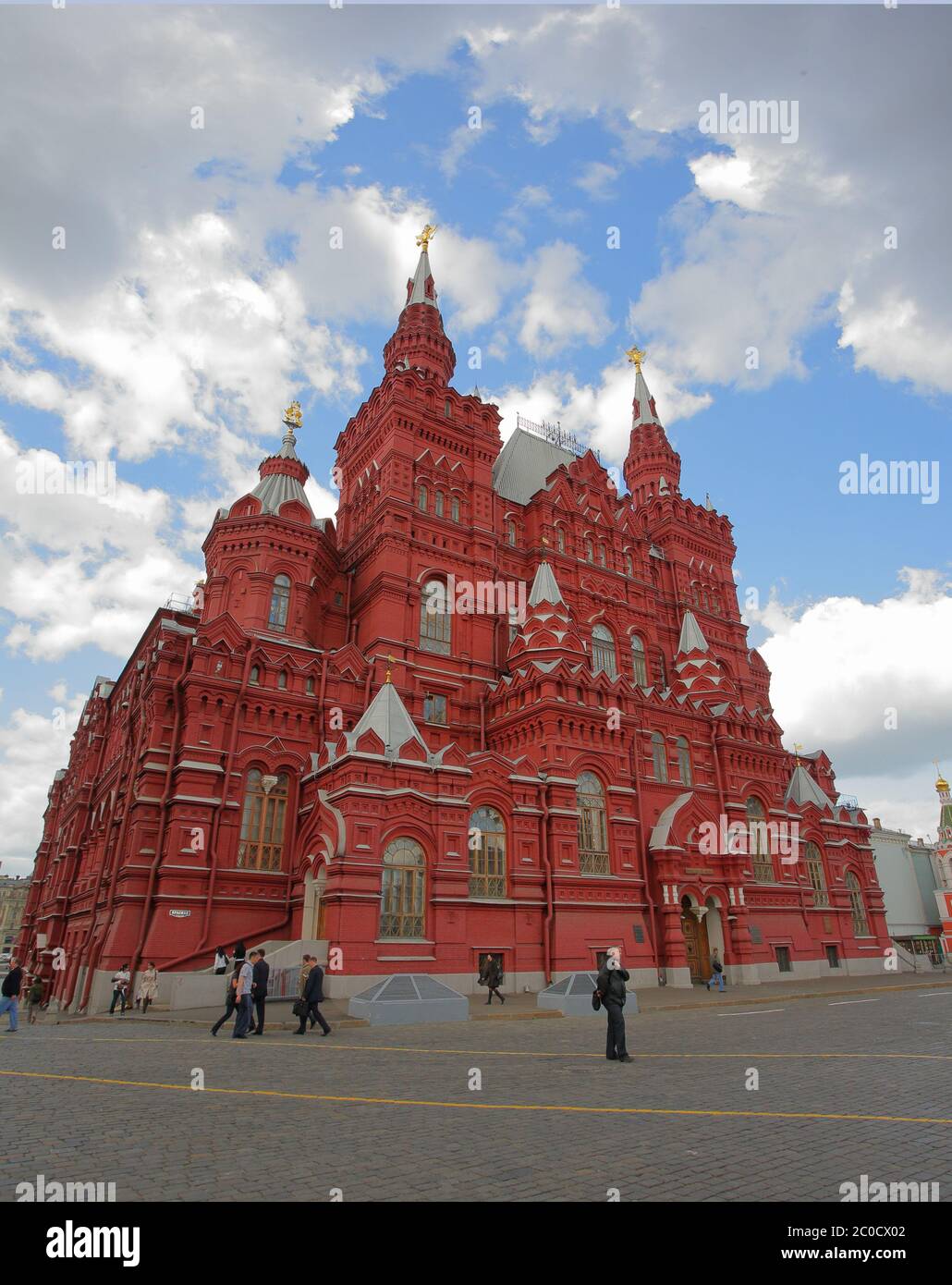 Historisches Museum auf dem Roten Platz in Moskau, Russland Stockfoto