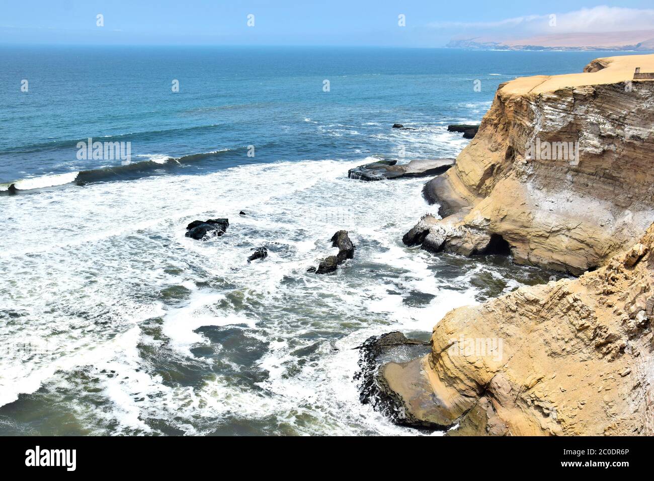 Landschaft im Nationalpark Paracas in Peru Stockfoto