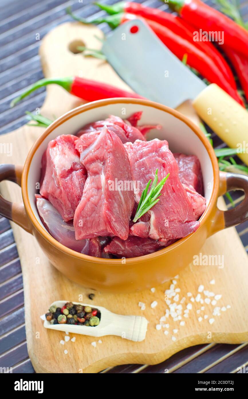 rohes Fleisch Stockfoto