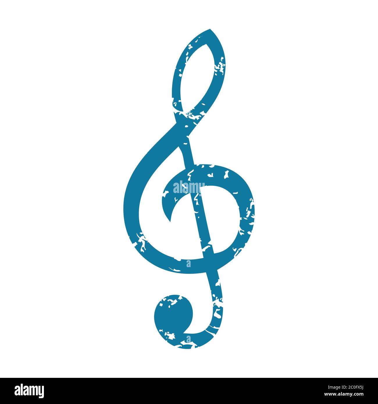 Symbol für „Violinschlüssel“ Stockfoto