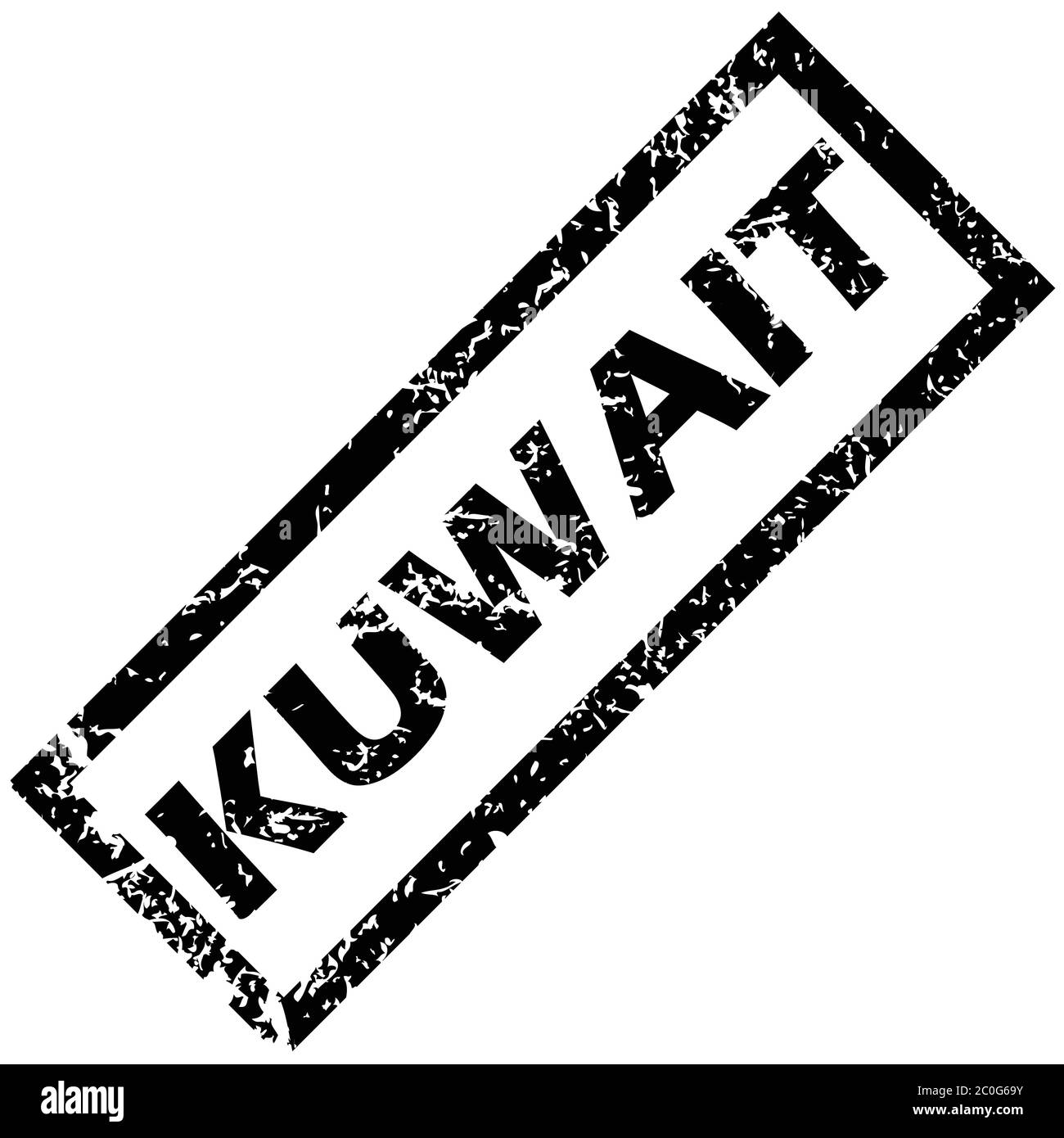 KUWAITS Gummistempel Stockfoto