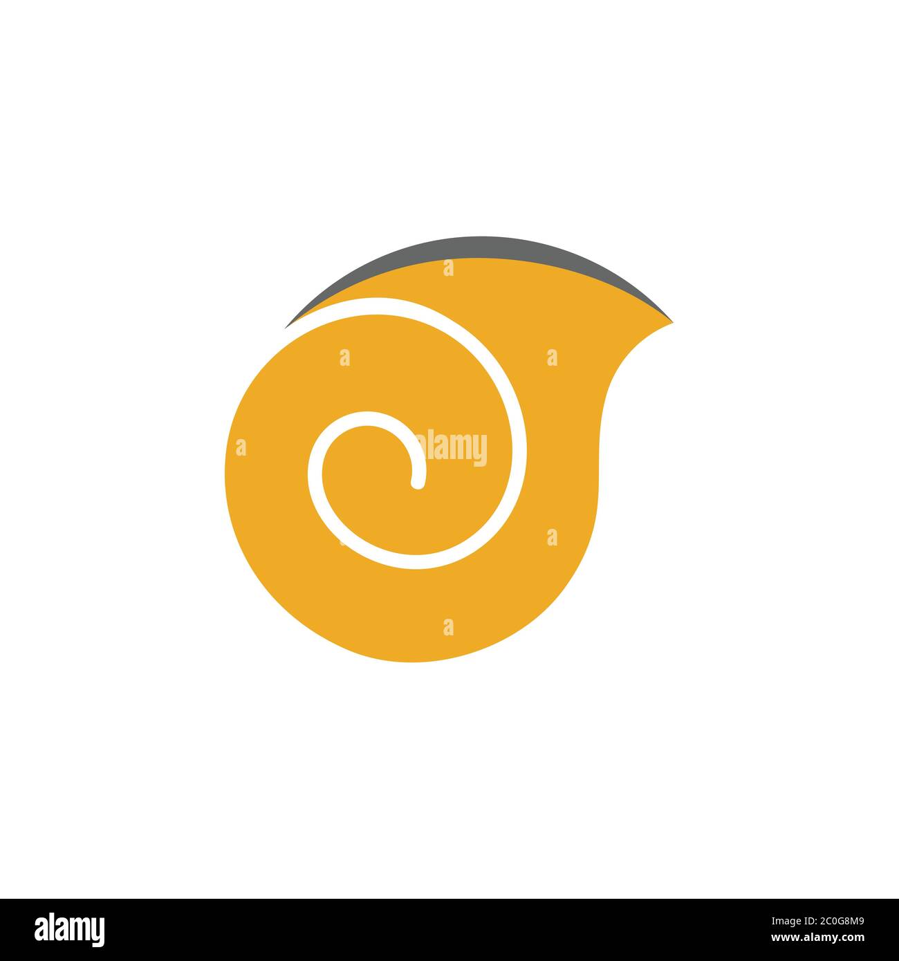 Buchstabe j Spirale Schnecke Design Logo Vektor Stock Vektor