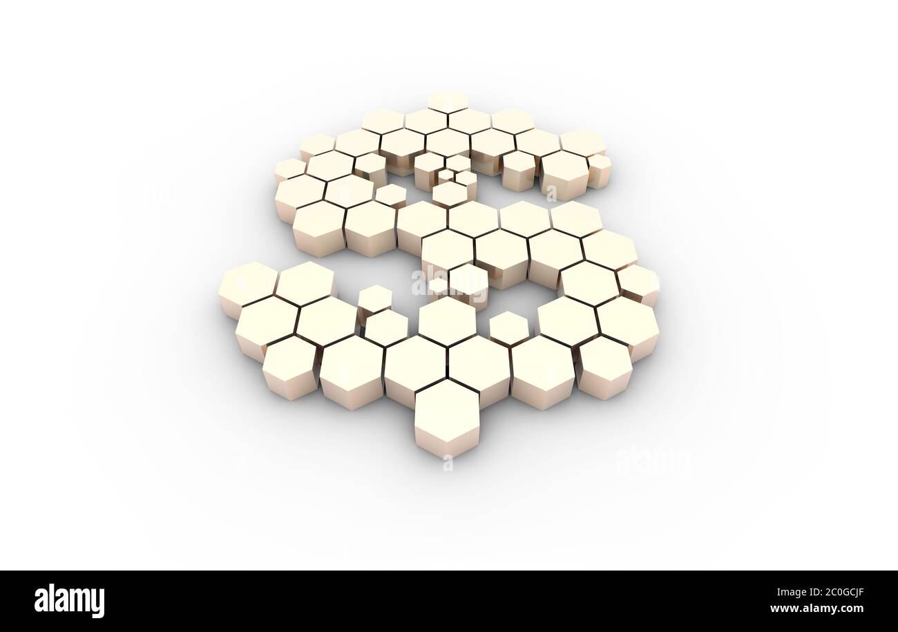 Hexagon Electronic Technology, US Dollar, Datensicherheit Stockfoto