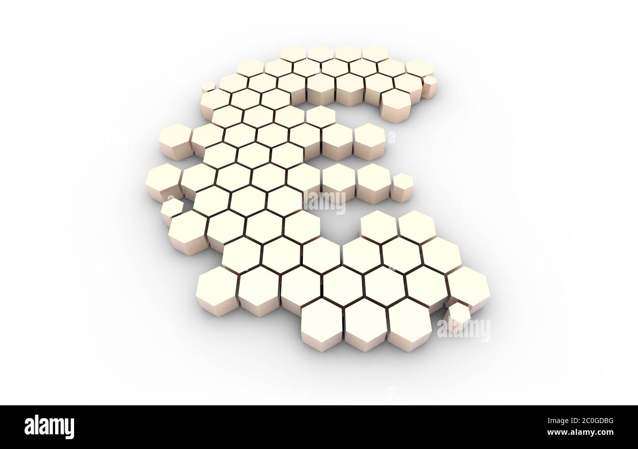 Hexagon Electronic Technology, Euro, Datensicherheit Stockfoto