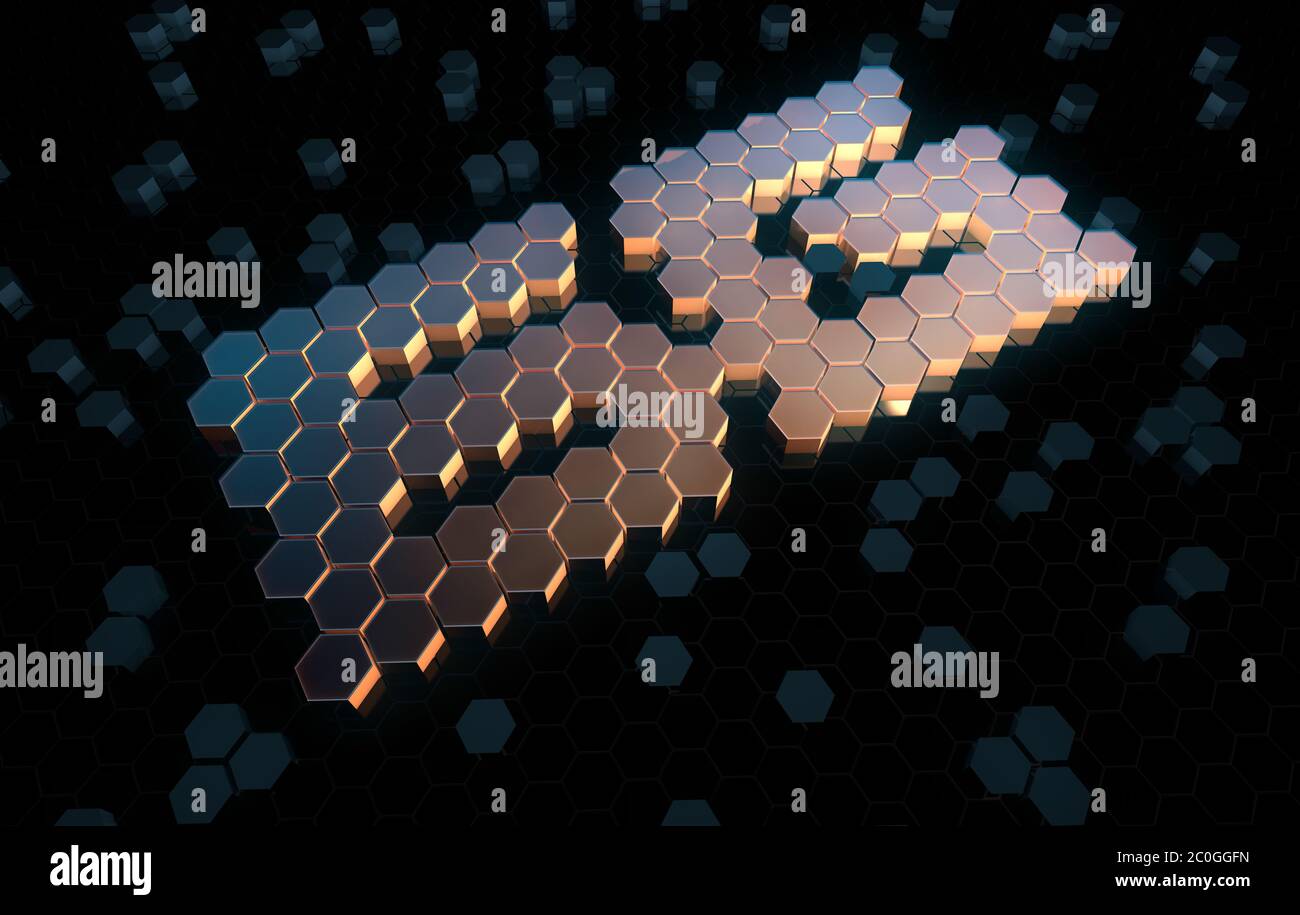 Hexagon Electronic Technology, 6G, Datensicherheit Stockfoto