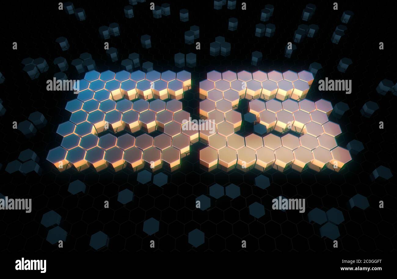 Hexagon Electronic Technology, 6G, Datensicherheit Stockfoto