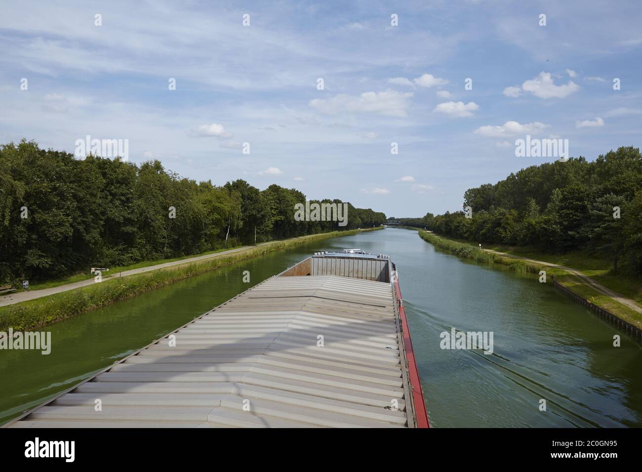 Bramsche (Deutschland) - Schiffsverkehr auf dem Mittelland-Kanal Stockfoto