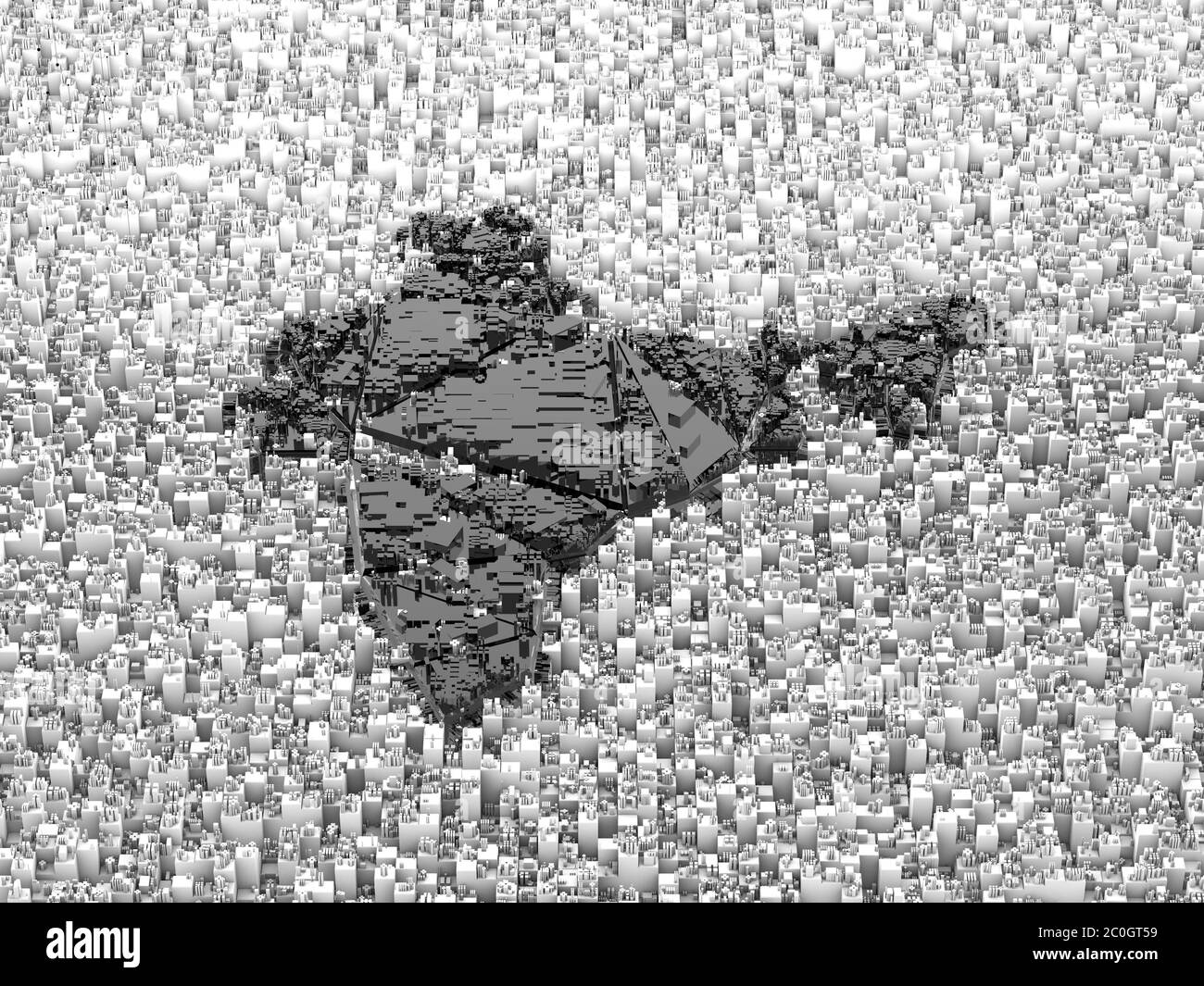 Cube Smart Data Technology, Indien Kartensymbol Stockfoto