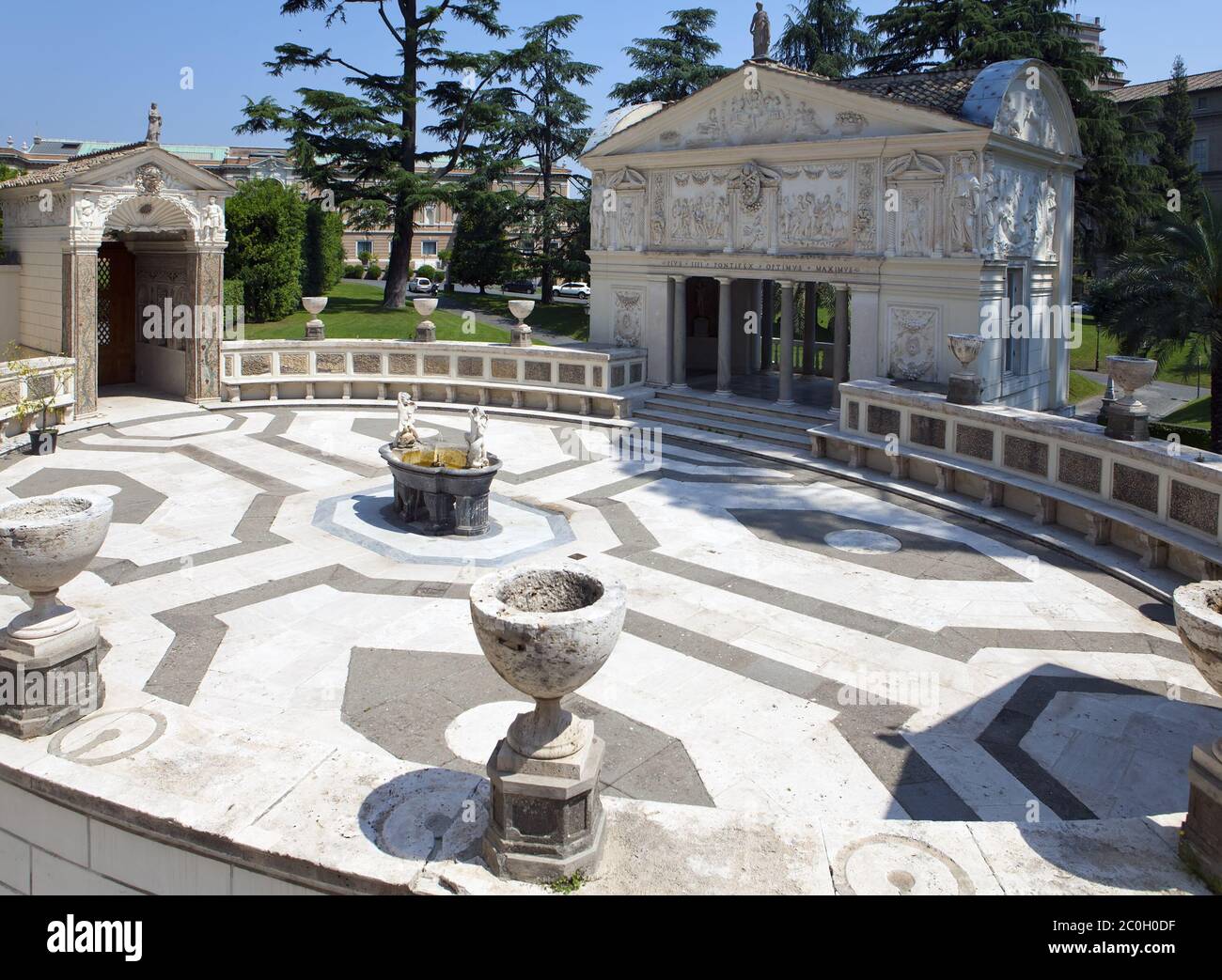 Loggia Casino Pius IV in den Vatikanischen Gärten Stockfoto