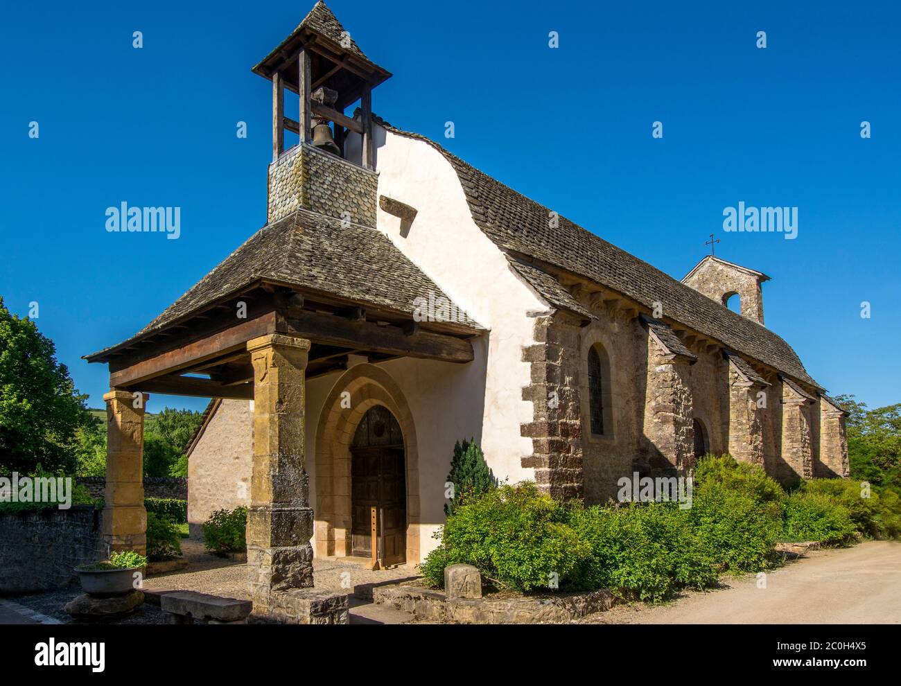 Kapelle der Weißen Büßer, Saint-come-d'Olt, Dorf markiert eines der schönsten Dörfer Frankreichs, Aveyron, Okzitanien, Frankreich Stockfoto