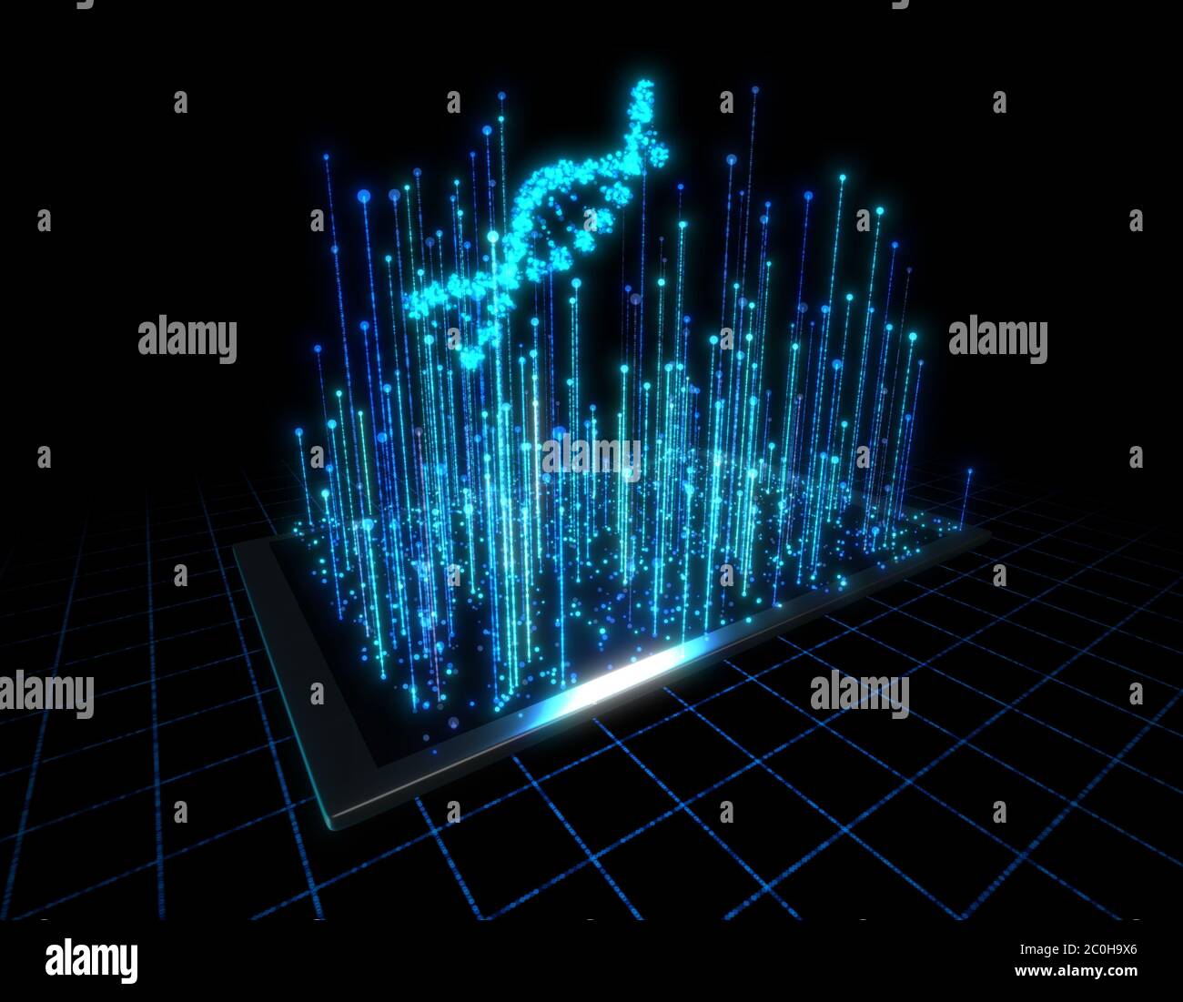 Computerdatenkommunikation, elektronische Technologie, DNA Stockfoto