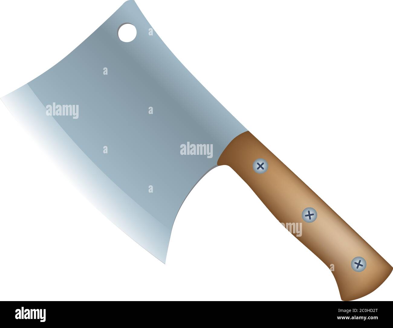 Schneiden Küche Beil für Fleisch. Vektorgrafik. Stock Vektor