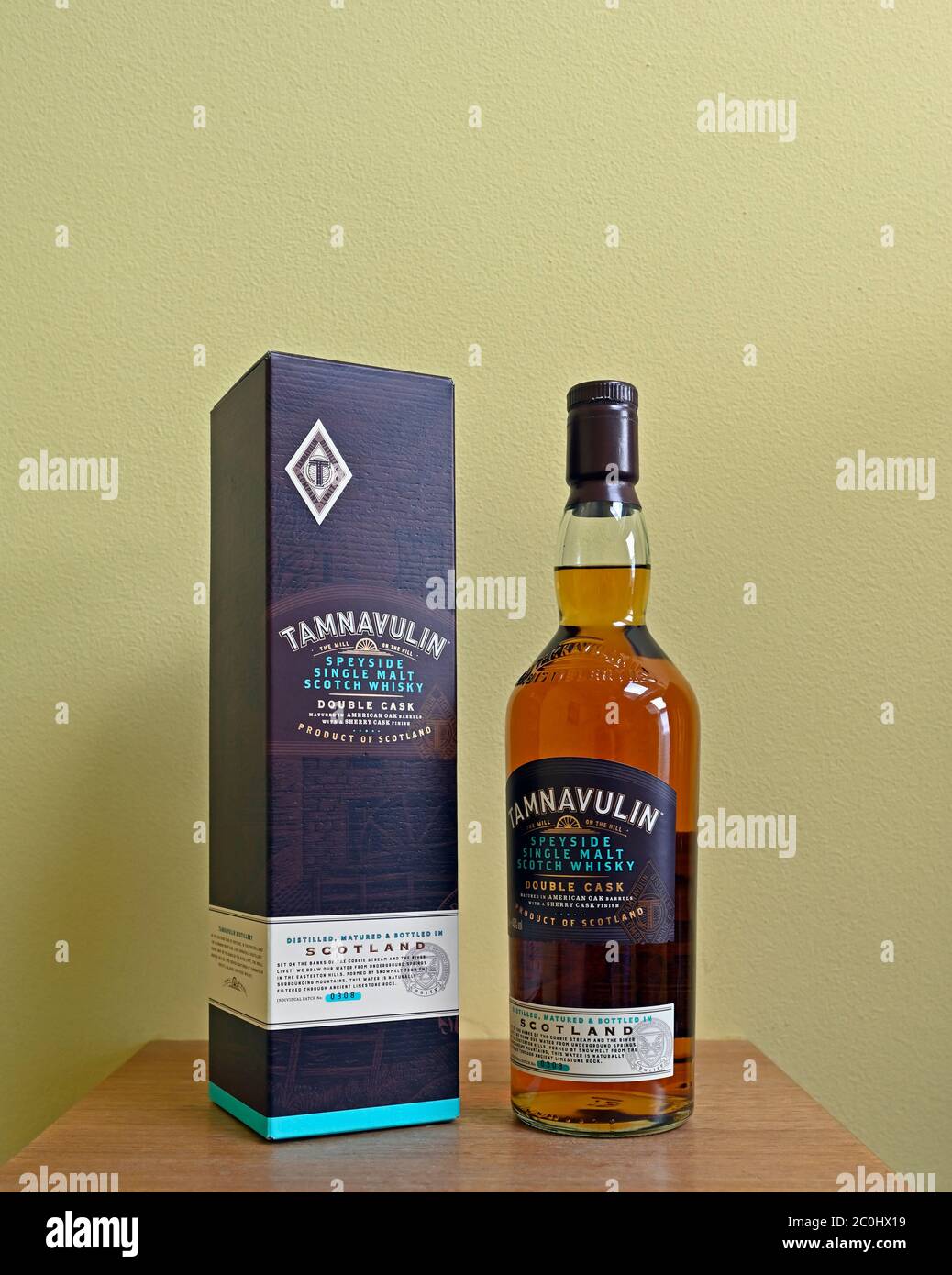 Tamnavulin Speyside Single Malt Scotch Whisky. Stockfoto