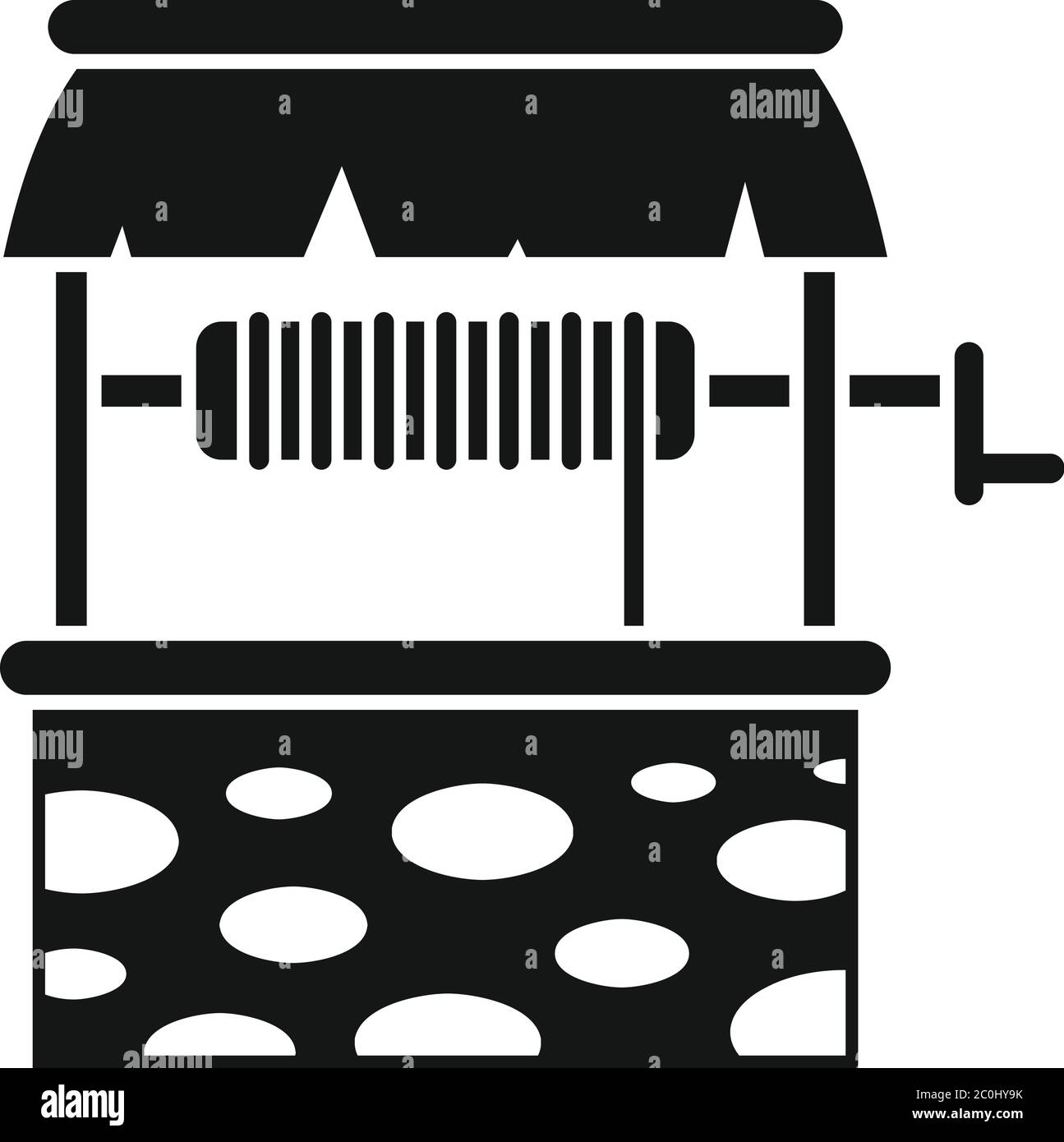 Landwirtschaft Wasserbrunnen Symbol. Einfache Illustration der Landwirtschaft Wasser Brunnen Vektor-Symbol für Web-Design isoliert auf weißem Hintergrund Stock Vektor