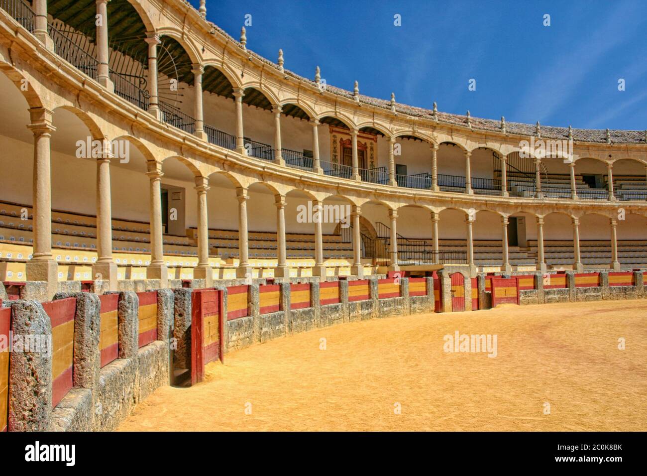 Berühmte Stierkampfarena von Ronda, Spanien Stockfoto