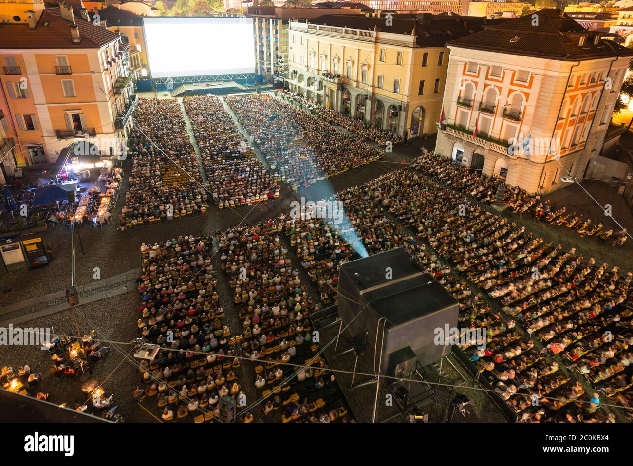 Filmfestival Locarno in der Schweiz. Stockfoto