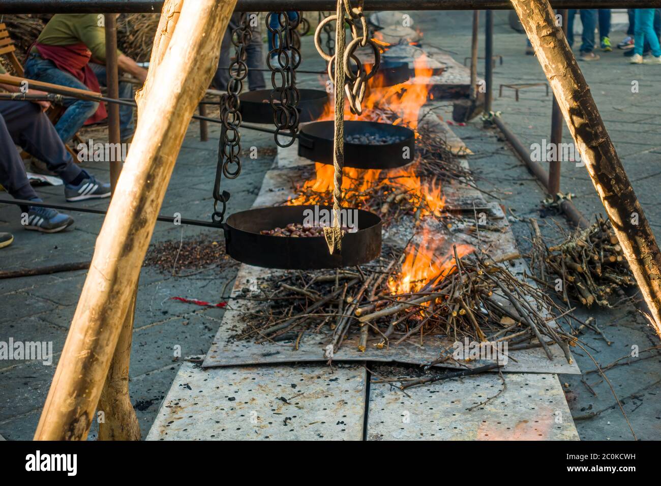 Filetto (Lunigiana, Massa Carrara, Toskana, Italien) - Straße des alten Dorfes Stockfoto