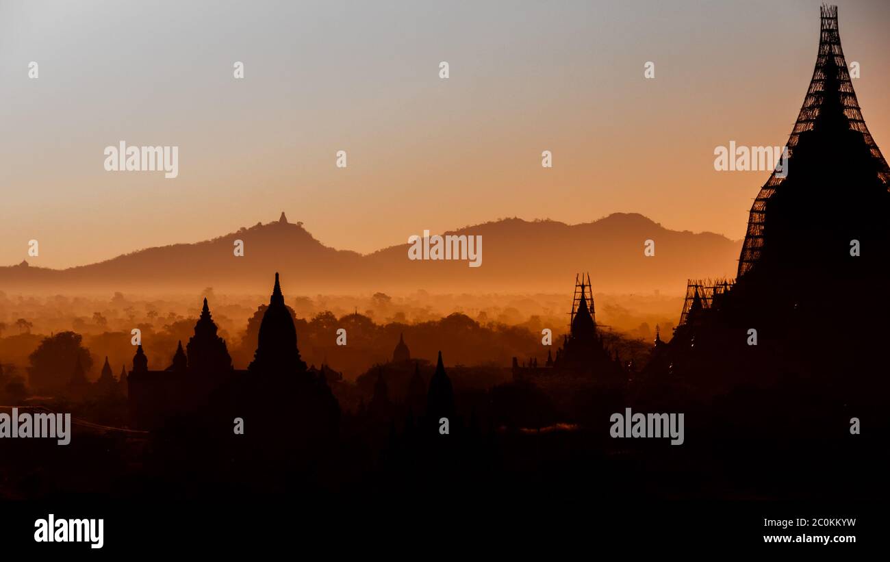 Am frühen Morgen in Bagan Stockfoto