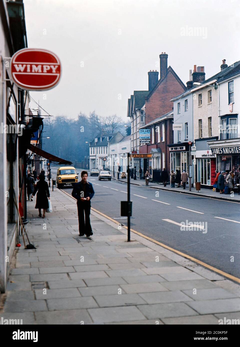 1976 Bell Street (A217) in Reigate, Surrey, Großbritannien Stockfoto