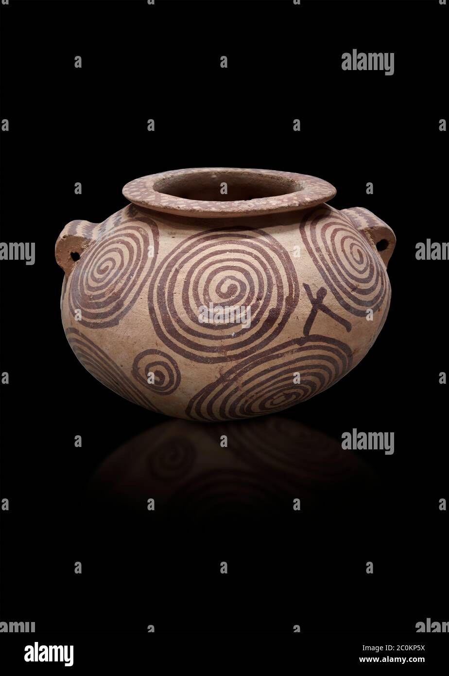 Alte ägyptische mari-Ware, Klasse D, gebackener Ton, prädynastische Periode, Naqada II Protodynastische Periode (3700-300 v. Chr.). Ägyptisches Museum, Turin. B Stockfoto