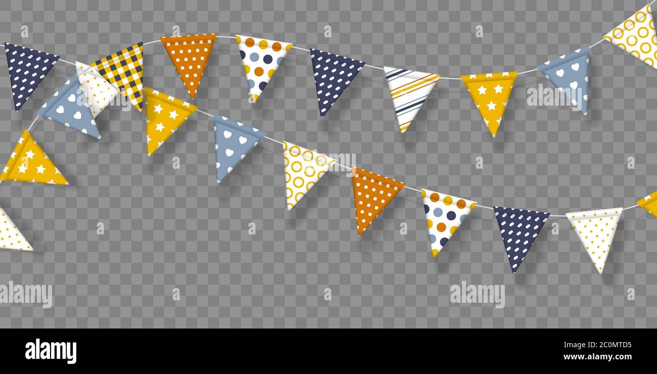 Vektor-Flags mit geometrischen Mustern. Stock Vektor