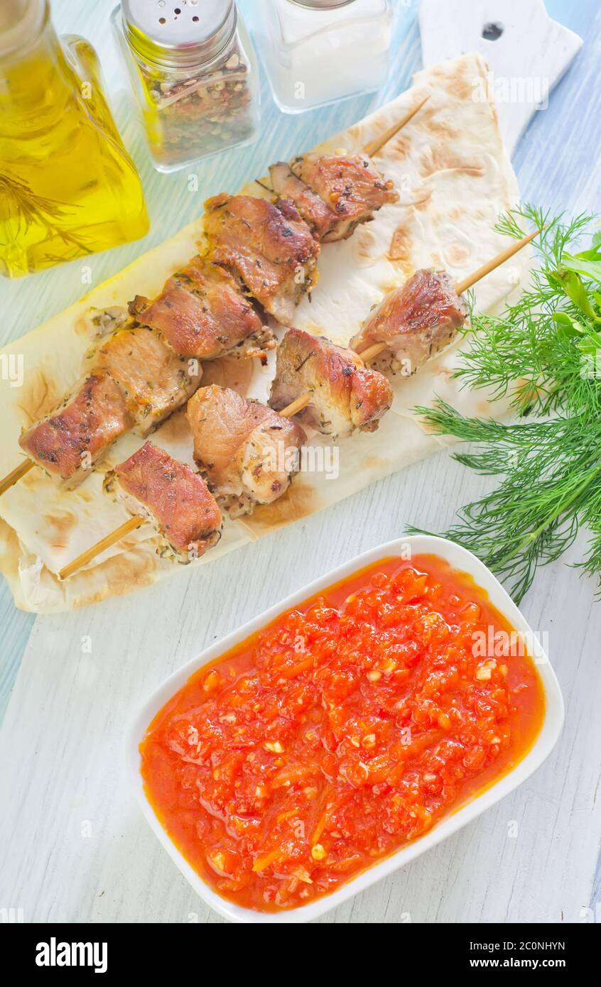 Sauce für Kebab Stockfoto