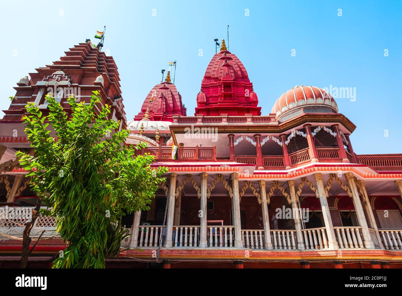 Shri Digambar Jain Lal Mandir ist der älteste Jain-Tempel in der Stadt Neu-Delhi in Indien Stockfoto