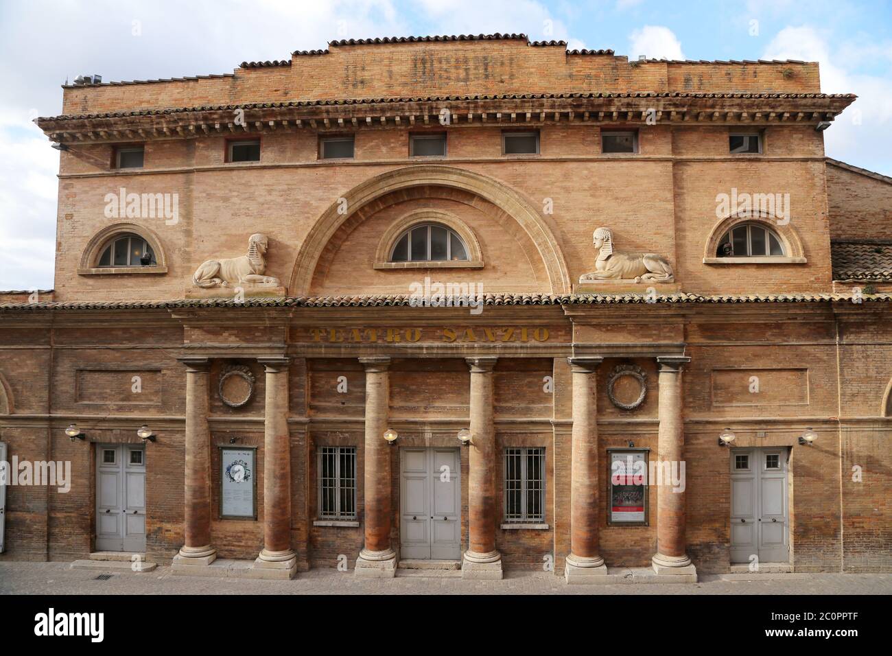 Sanzio Theater in Urbino, Stadt und Weltkulturerbe in den Marken - Italien Stockfoto