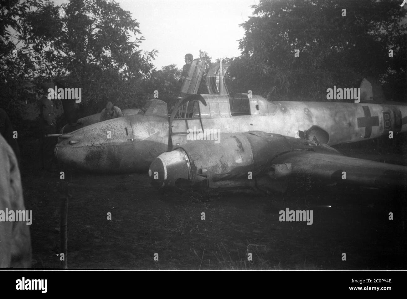 Wehrmacht Luftwaffe Messerschmitt Bf 110 - Deutsche Luftwaffe Messerschmitt Me 110 Stockfoto