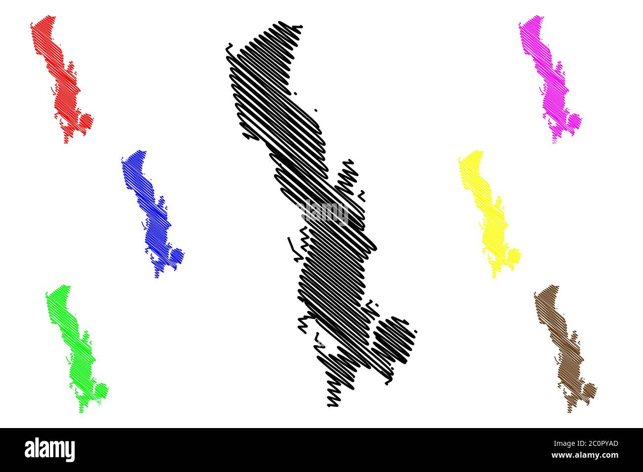 Trient City (Italienische Republik, Italien, Trentino-Alto Adige Sudrol) Karte Vektor-Illustration, Skizze Stadt Trent Karte Stock Vektor