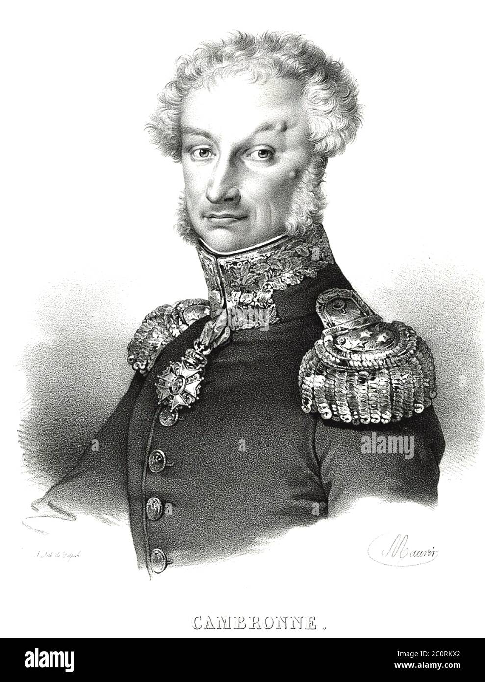 PIERRE CAMBRONNE (1770-1842) Französisch Napoleonischen General Stockfoto