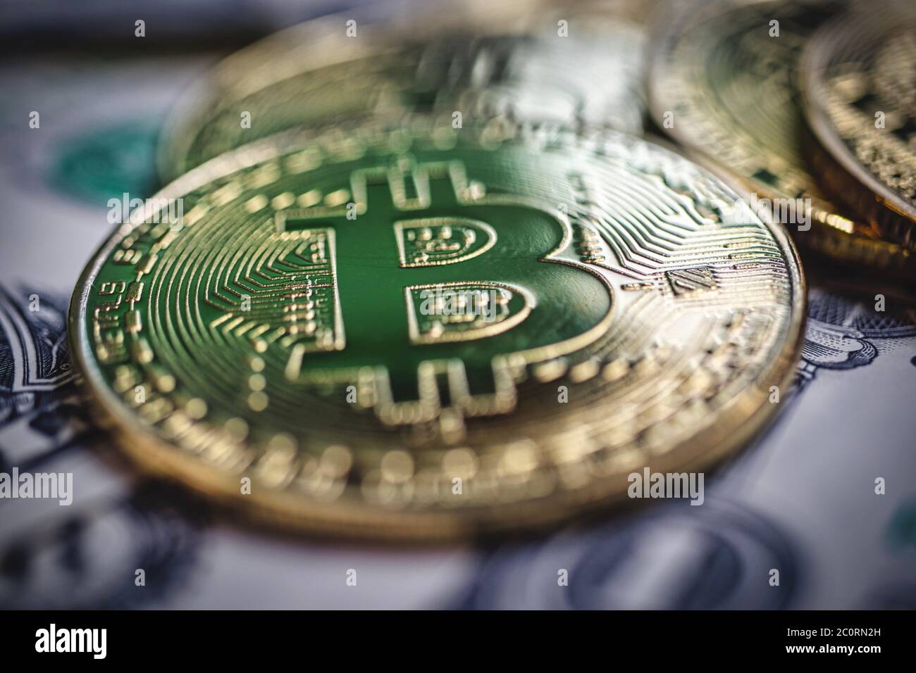 Bitcoins Stockfoto