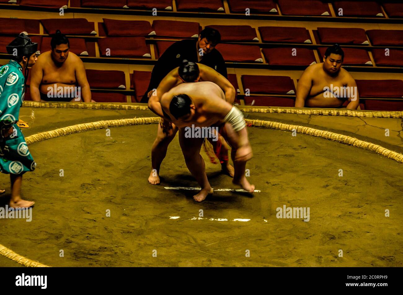 Ringer in der Grand Sumo-Turnier in Tokio Stockfoto