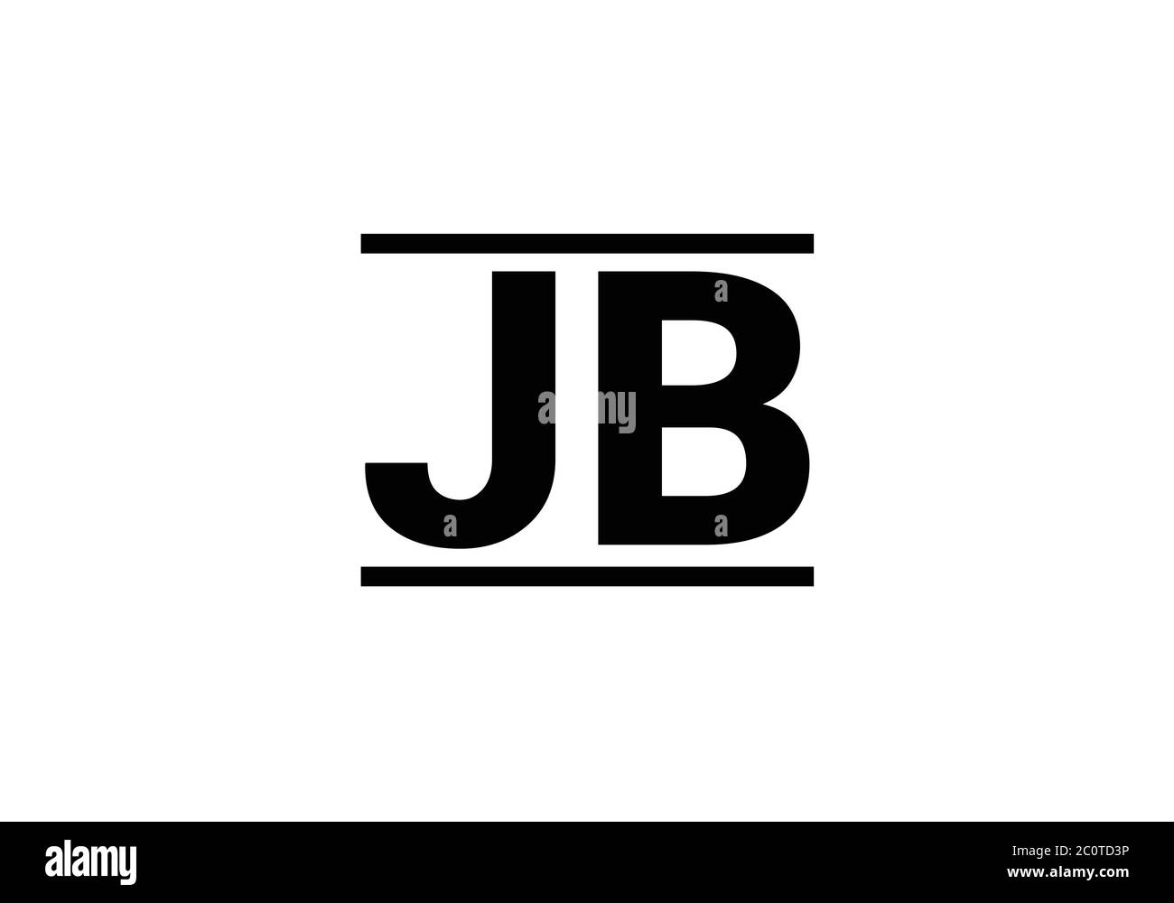 Initial Monogram Letter J B Logo Design Vektor-Vorlage. JB-Logo-Design mit Buchstabe Stock Vektor