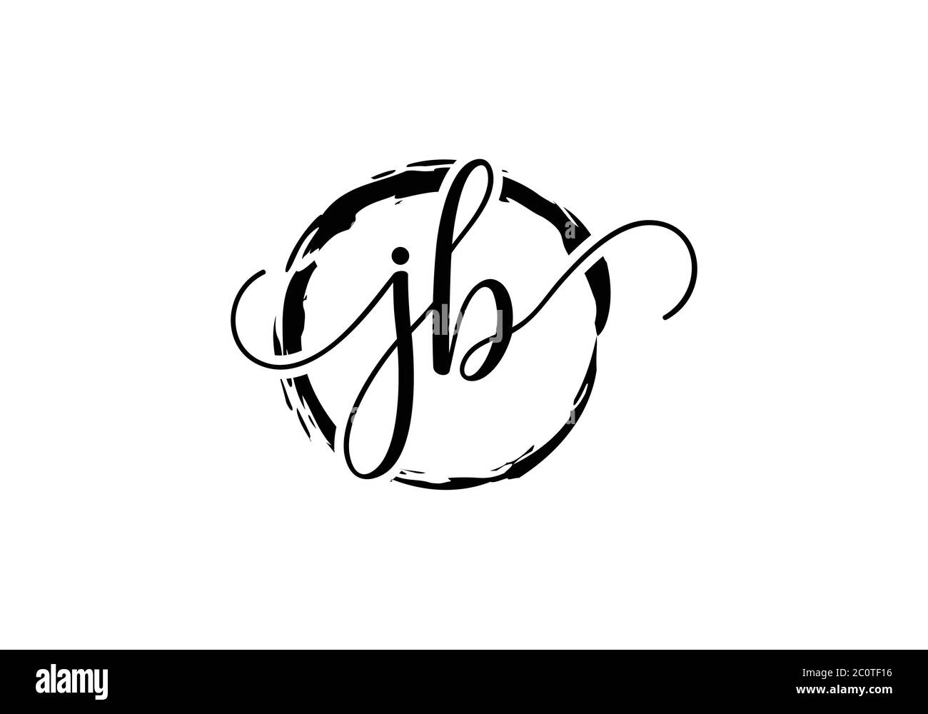Initial Monogram Letter J B Logo Design Vektor-Vorlage. JB-Logo-Design mit Buchstabe Stock Vektor