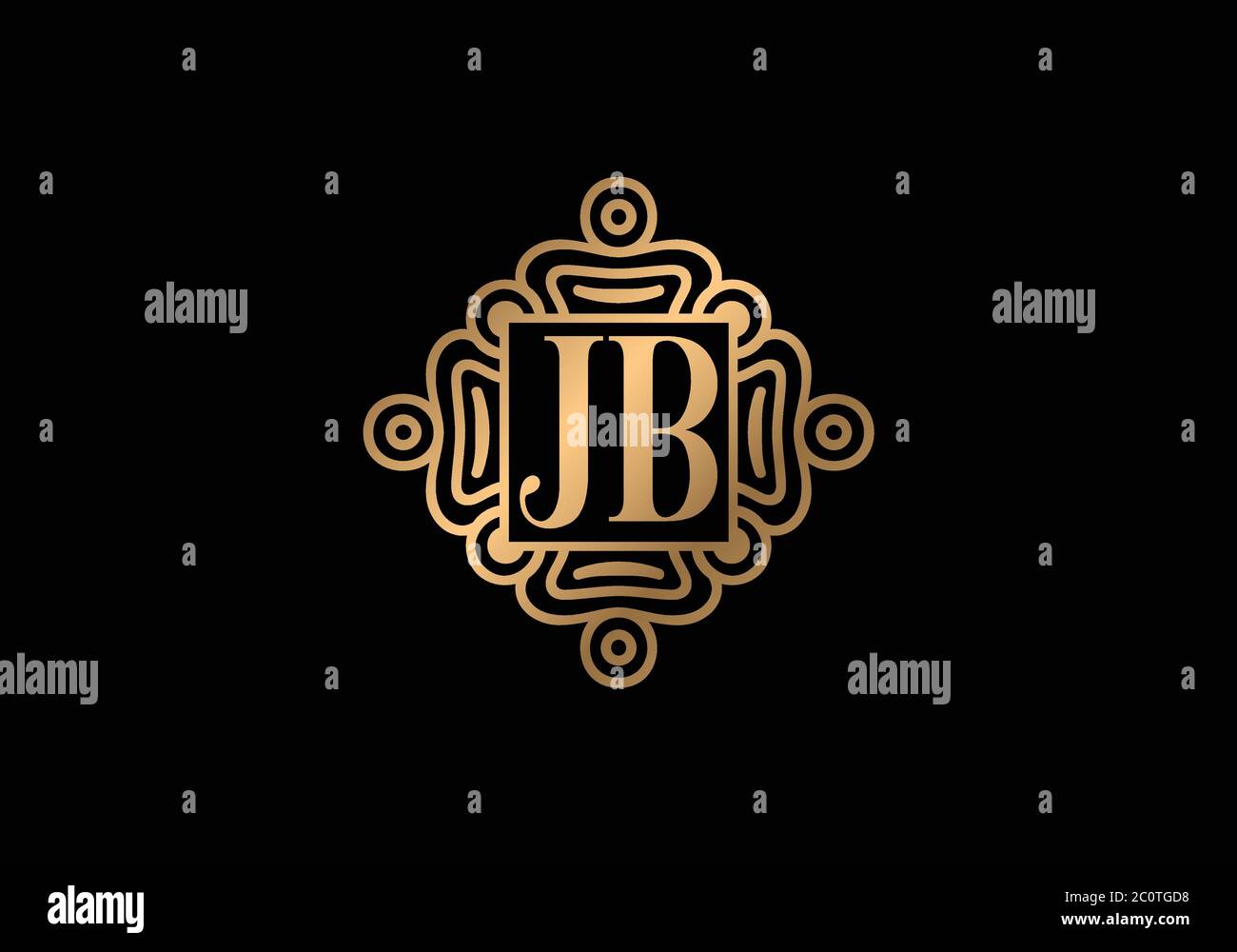 Initial Monogram Letter J B Logo Design Vektor-Vorlage. JB-Logo-Design mit Buchstabe Stock Vektor